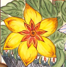 Blumenstrauss - Detail aus dem Fliesenbild